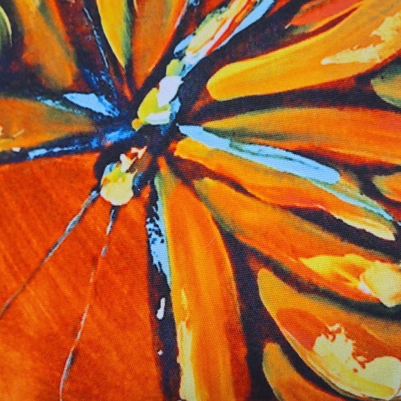 Martin Welch Monarch Butterfly Fabric Decorative Pillow - Picture 3 of 5
